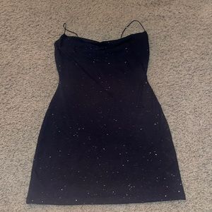 date party/hoco/prom dress from windsor black with sparkles (xs)